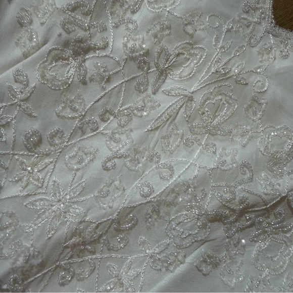 Vintage 100% Silk Beaded Dress Vintage Wedding Dress Vintage Silk Beaded Wedding - Picture 17 of 17